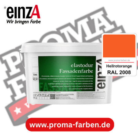 einzA elastodur Fassadenfarbe kaufen bei Proma Farben RAL 2008 Hellrotorange