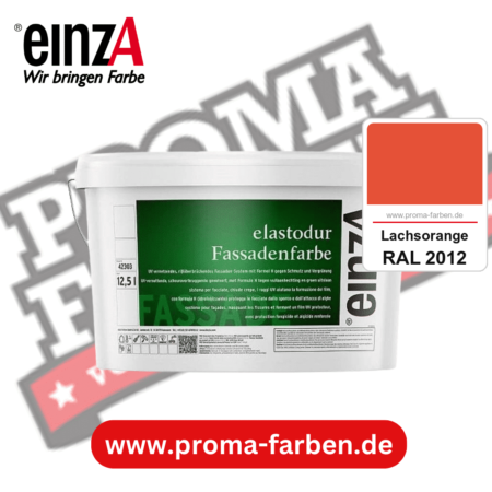 einzA elastodur Fassadenfarbe kaufen bei Proma Farben RAL 2012 Lachsorange