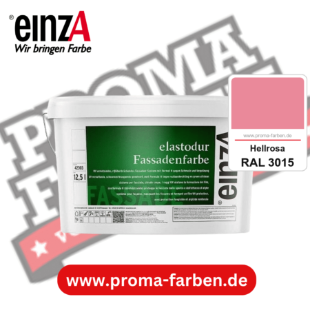 einzA elastodur Fassadenfarbe kaufen bei Proma Farben RAL 3015 Hellrosa