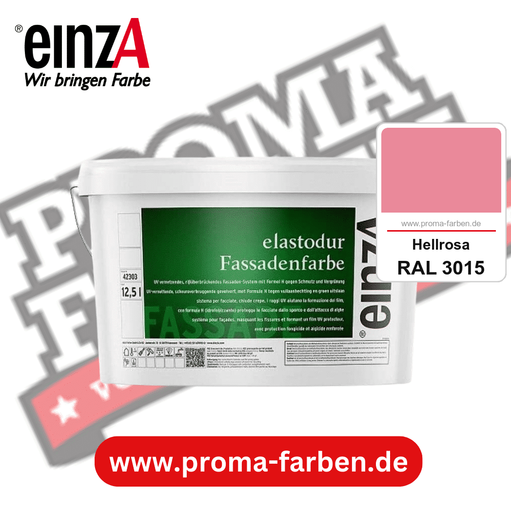 einzA elastodur Fassadenfarbe kaufen bei Proma Farben RAL 3015 Hellrosa