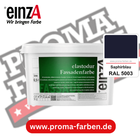 einzA elastodur Fassadenfarbe kaufen bei Proma Farben RAL 5003 Saphirblau