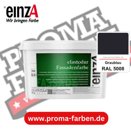 einzA elastodur Fassadenfarbe kaufen bei Proma Farben RAL 5008 Graublau