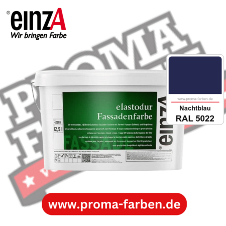 einzA elastodur Fassadenfarbe kaufen bei Proma Farben RAL 5022 Nachtblau