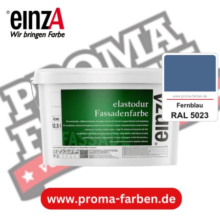 einzA elastodur Fassadenfarbe kaufen bei Proma Farben RAL 5023 Fernblau