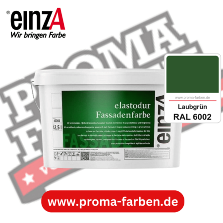 einzA elastodur Fassadenfarbe kaufen bei Proma Farben RAL 6002 Laubgrün
