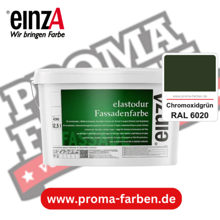 einzA elastodur Fassadenfarbe kaufen bei Proma Farben RAL 6020 Chromoxidgrün