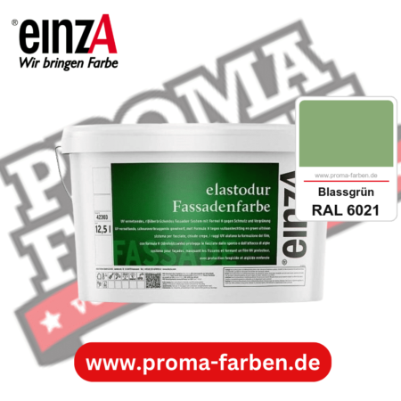 einzA elastodur Fassadenfarbe kaufen bei Proma Farben RAL 6021 Blassgrün
