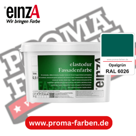 einzA elastodur Fassadenfarbe kaufen bei Proma Farben RAL 6026 Opalgrün