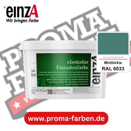 einzA elastodur Fassadenfarbe kaufen bei Proma Farben RAL 6033 Minttürkis