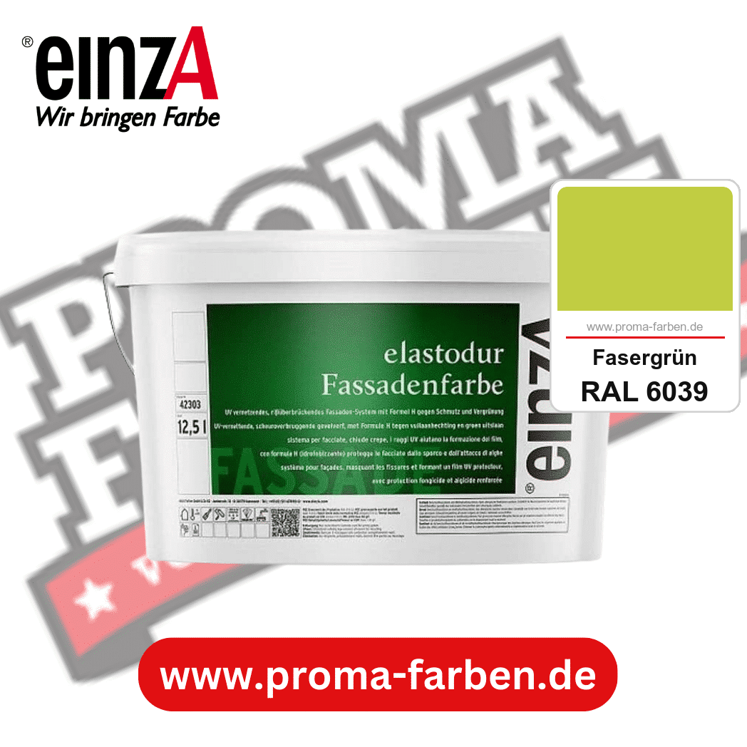 einzA elastodur Fassadenfarbe kaufen bei Proma Farben RAL 6039 Fasergrün