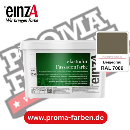 einzA elastodur Fassadenfarbe kaufen bei Proma Farben RAL 7006 Beigegrau