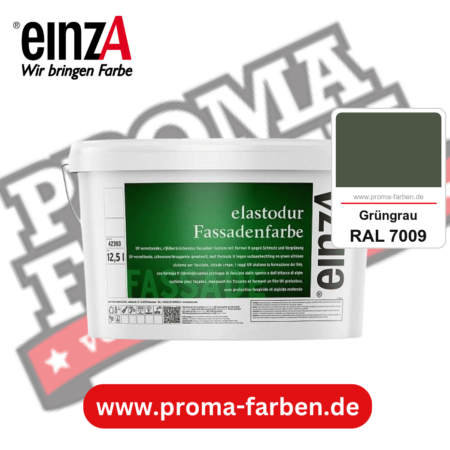 einzA elastodur Fassadenfarbe kaufen bei Proma Farben RAL 7009 Grüngrau