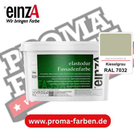 einzA elastodur Fassadenfarbe kaufen bei Proma Farben RAL 7032 Kieselgrau