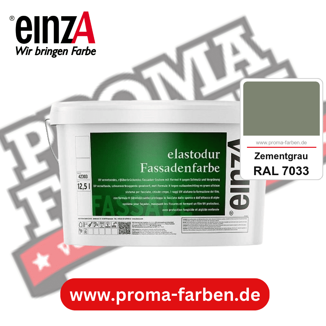 einzA elastodur Fassadenfarbe kaufen bei Proma Farben RAL 7033 Zementgrau
