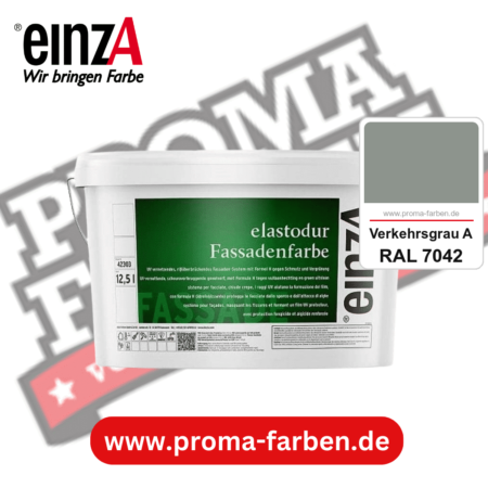 einzA elastodur Fassadenfarbe kaufen bei Proma Farben RAL 7042 Verkehrsgrau A