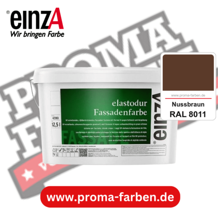 einzA elastodur Fassadenfarbe kaufen bei Proma Farben RAL 8011 Nussbraun