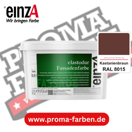 einzA elastodur Fassadenfarbe kaufen bei Proma Farben RAL 8015 Kastanienbraun