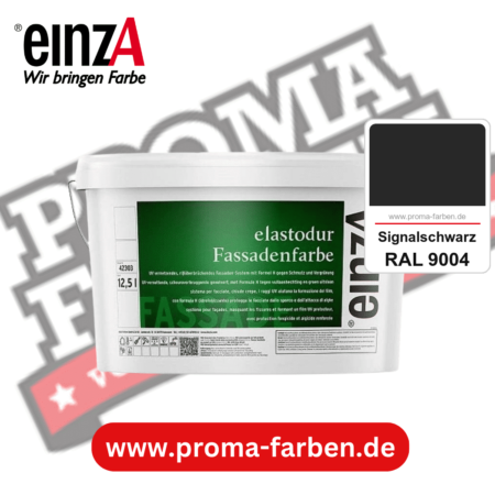 einzA elastodur Fassadenfarbe kaufen bei Proma Farben RAL 9004 Signalschwarz