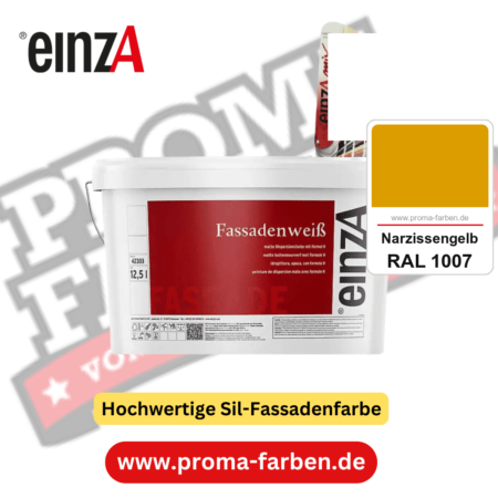 einzA Fassadenweiß kaufen bei Proma Farben RAL 1007 Narzissengelb