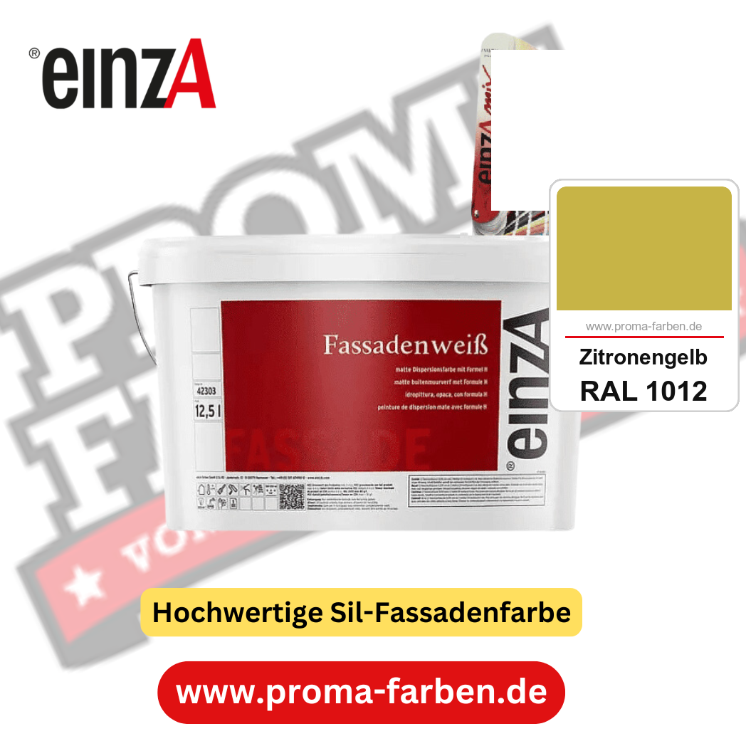 einzA Fassadenweiß kaufen bei Proma Farben RAL 1012 Zitronengelb