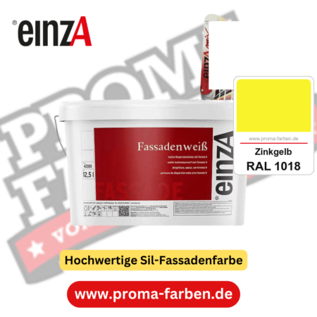 einzA Fassadenweiß kaufen bei Proma Farben RAL 1018 Zinkgelb