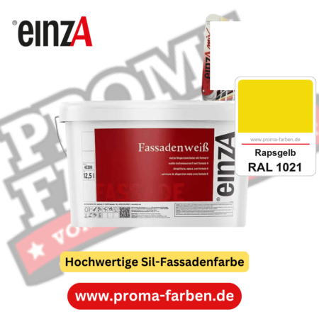 einzA Fassadenweiß kaufen bei Proma Farben RAL 1021 Rapsgelb