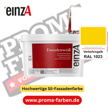 einzA Fassadenweiß kaufen bei Proma Farben RAL 1023 Verkehrsgelb