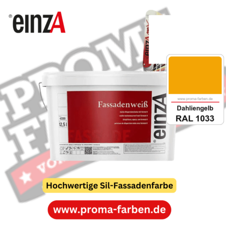 einzA Fassadenweiß kaufen bei Proma Farben RAL 1033 Dahliengelb