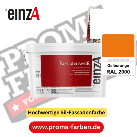 einzA Fassadenweiß kaufen bei Proma Farben RAL 2000 Gelborange