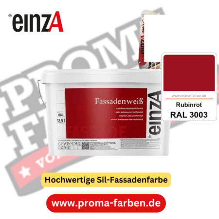 einzA Fassadenweiß kaufen bei Proma Farben RAL 3003 Rubinrot