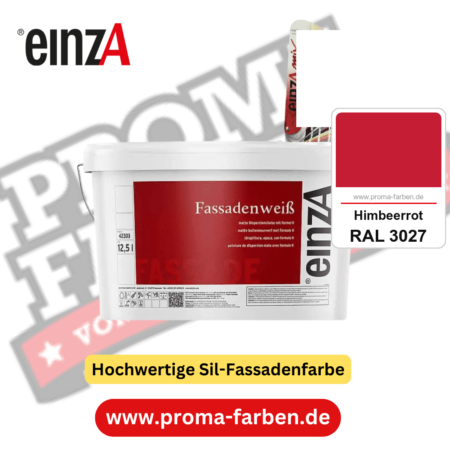 einzA Fassadenweiß kaufen bei Proma Farben RAL 3027 Himbeerrot