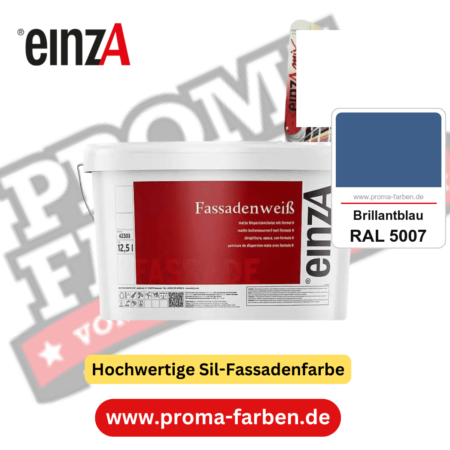 einzA Fassadenweiß kaufen bei Proma Farben RAL 5007 Brillantblau