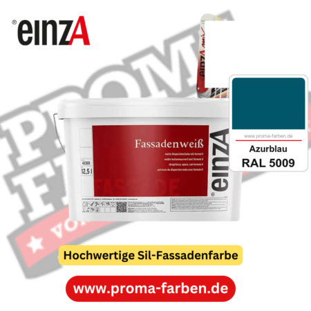 einzA Fassadenweiß kaufen bei Proma Farben RAL 5009 Azurblau