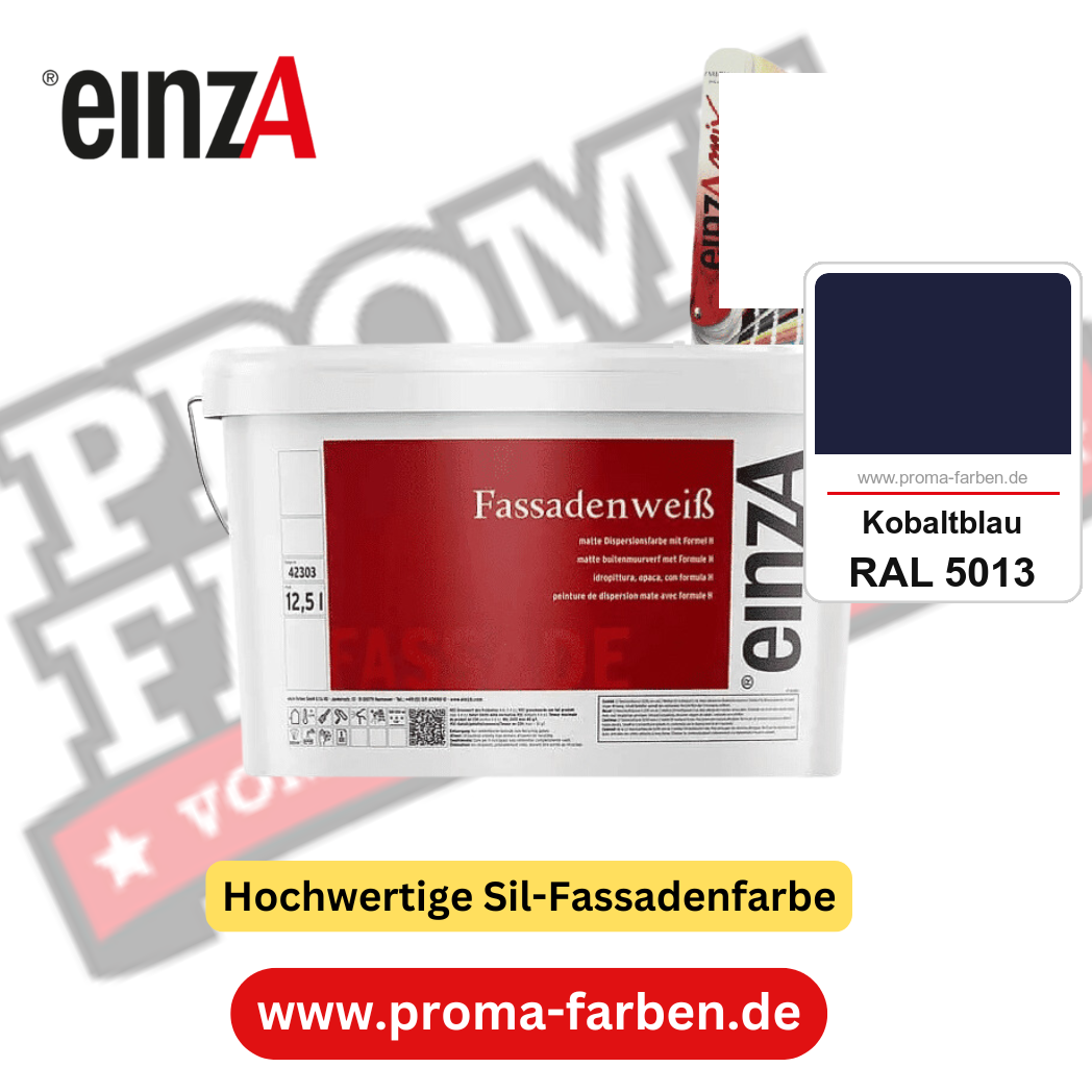 einzA Fassadenweiß kaufen bei Proma Farben RAL 5013 Kobaltblau