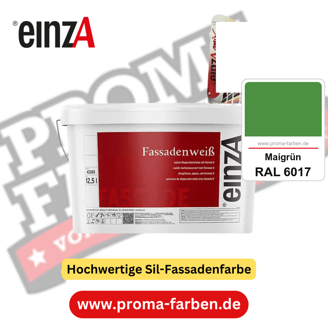 einzA Fassadenweiß kaufen bei Proma Farben RAL 6017 Maigrün