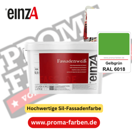 einzA Fassadenweiß kaufen bei Proma Farben RAL 6018 Gelbgrün