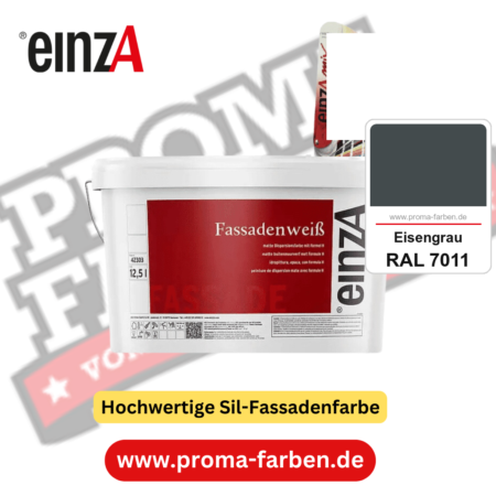 einzA Fassadenweiß kaufen bei Proma Farben RAL 7011 Eisengrau