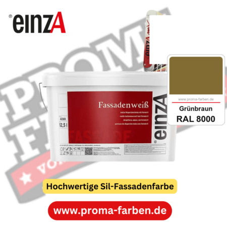 einzA Fassadenweiß kaufen bei Proma Farben RAL 8000 Grünbraun