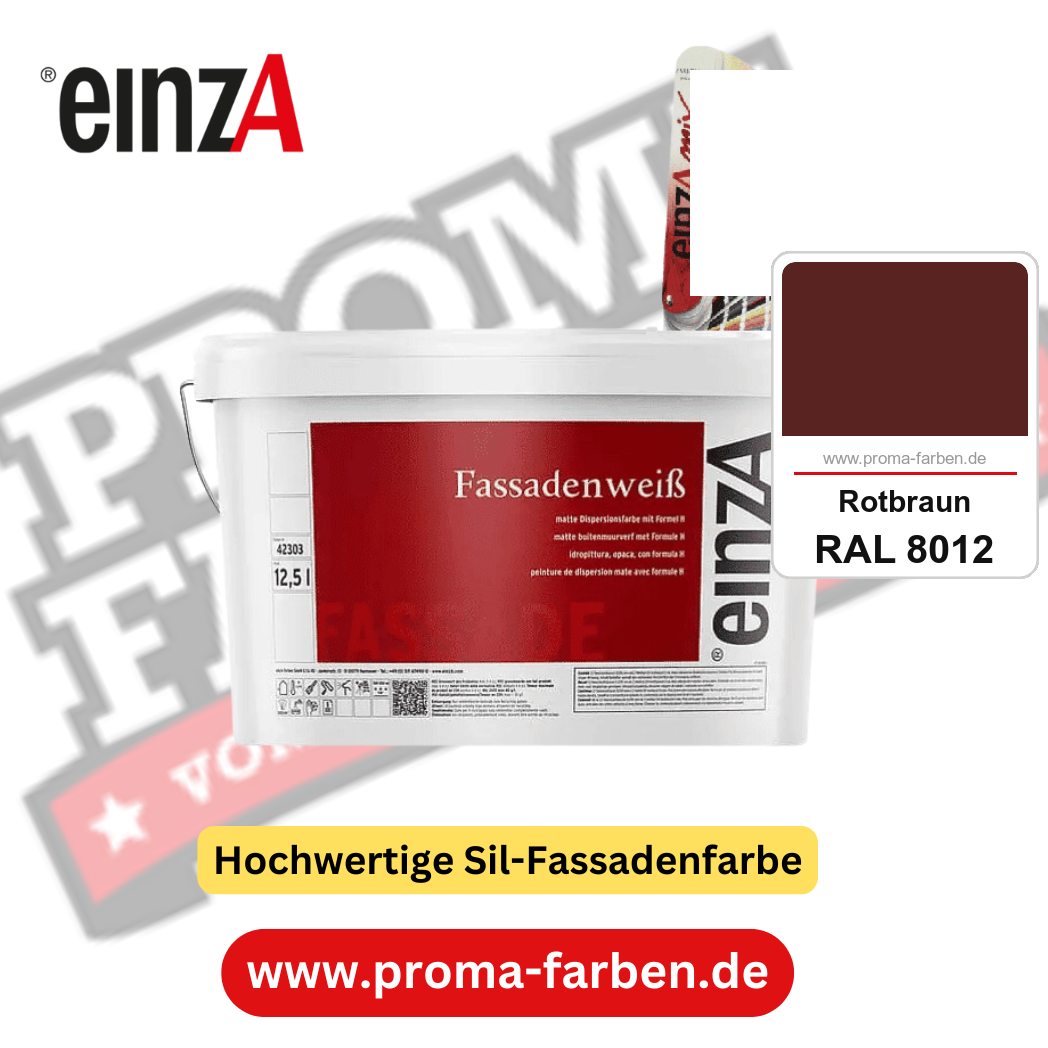 einzA Fassadenweiß kaufen bei Proma Farben RAL 8012 Rotbraun