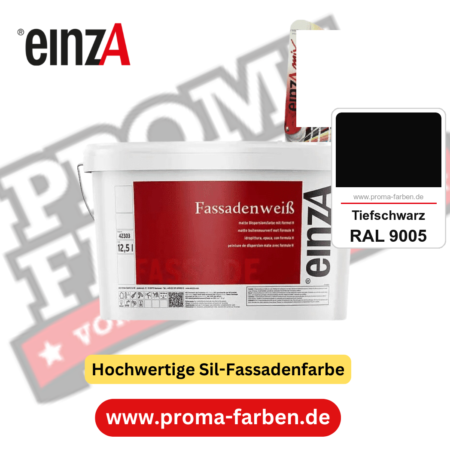 einzA Fassadenweiß kaufen bei Proma Farben RAL 9005 Tiefschwarz