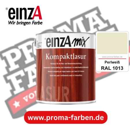 einzA Kompaktlasur kaufen bei Proma Farben RAL 1013 Perlweiß