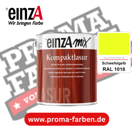 einzA Kompaktlasur kaufen bei Proma Farben RAL 1016 Schwefelgelb