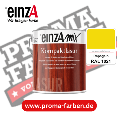 einzA Kompaktlasur kaufen bei Proma Farben RAL 1021 Rapsgelb