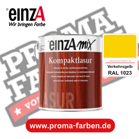 einzA Kompaktlasur kaufen bei Proma Farben RAL 1023 Verkehrsgelb