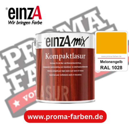 einzA Kompaktlasur kaufen bei Proma Farben RAL 1028 Melonengelb