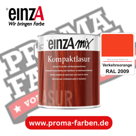 einzA Kompaktlasur kaufen bei Proma Farben RAL 2009 Verkehrsorange