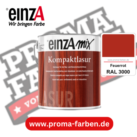 einzA Kompaktlasur kaufen bei Proma Farben RAL 3000 Feuerrot