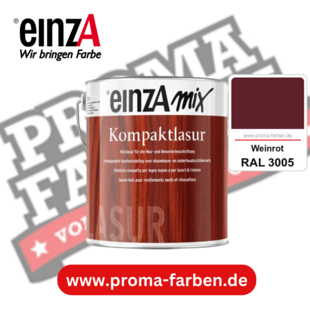 einzA Kompaktlasur kaufen bei Proma Farben RAL 3005 Weinrot
