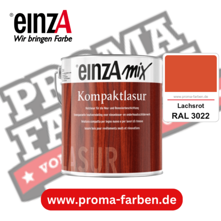 einzA Kompaktlasur kaufen bei Proma Farben RAL 3022 Lachsrot