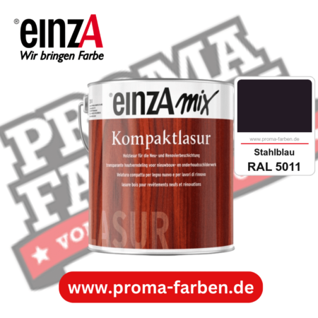 einzA Kompaktlasur kaufen bei Proma Farben RAL 5011 Stahlblau
